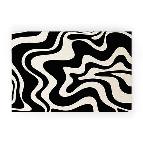 Kierkegaard Design Studio Retro Liquid Swirl Abstract Welcome Mat