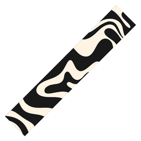 Kierkegaard Design Studio Retro Liquid Swirl Abstract Table Runner