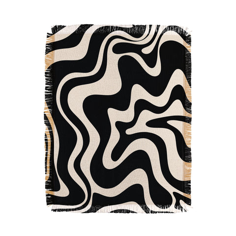 Kierkegaard Design Studio Retro Liquid Swirl Abstract Throw Blanket