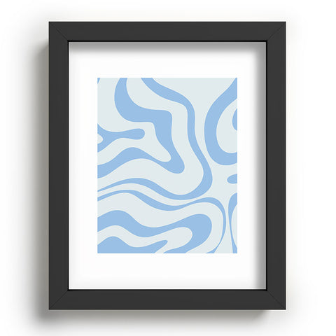 Kierkegaard Design Studio Soft Liquid Swirl Powder Blue Recessed Framing Rectangle