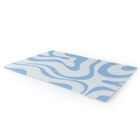 Kierkegaard Design Studio Soft Liquid Swirl Powder Blue Area Rug