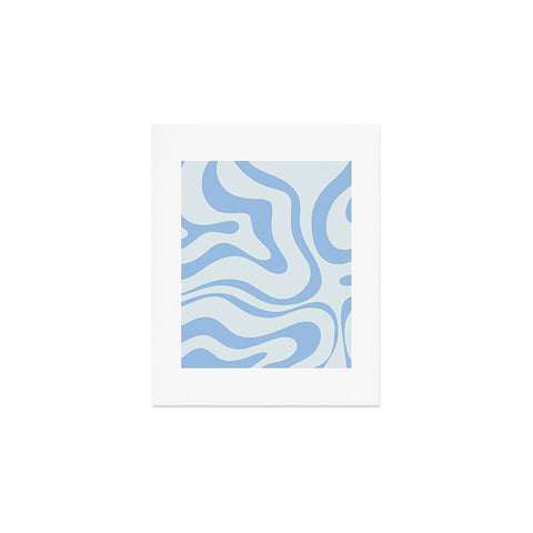 Kierkegaard Design Studio Soft Liquid Swirl Powder Blue Art Print