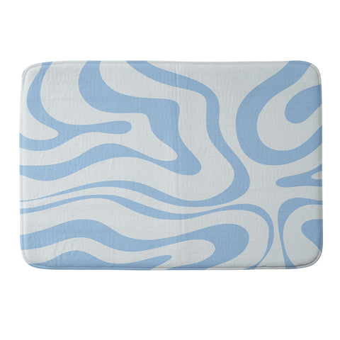 Kierkegaard Design Studio Soft Liquid Swirl Powder Blue Memory Foam Bath Mat