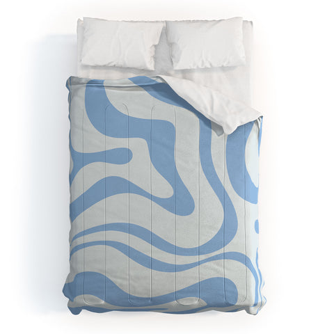 Kierkegaard Design Studio Soft Liquid Swirl Powder Blue Comforter