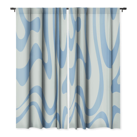 Kierkegaard Design Studio Soft Liquid Swirl Powder Blue Blackout Non Repeat