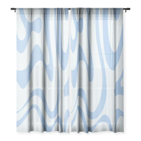 Kierkegaard Design Studio Soft Liquid Swirl Powder Blue Sheer Non Repeat