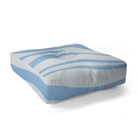 Kierkegaard Design Studio Soft Liquid Swirl Powder Blue Floor Pillow Square