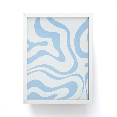 Kierkegaard Design Studio Soft Liquid Swirl Powder Blue Framed Mini Art Print