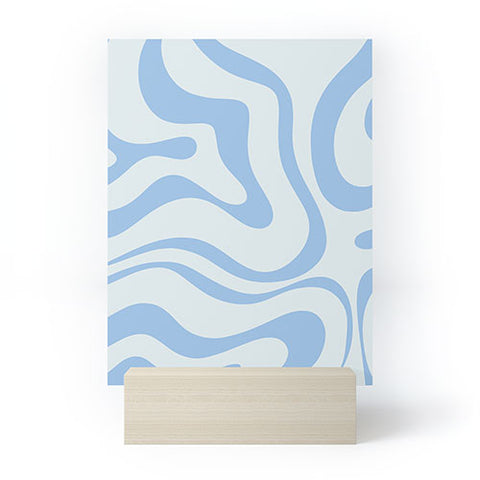 Kierkegaard Design Studio Soft Liquid Swirl Powder Blue Mini Art Print