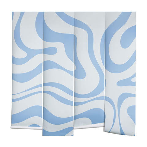 Kierkegaard Design Studio Soft Liquid Swirl Powder Blue Wall Mural