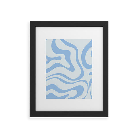 Kierkegaard Design Studio Soft Liquid Swirl Powder Blue Framed Art Print