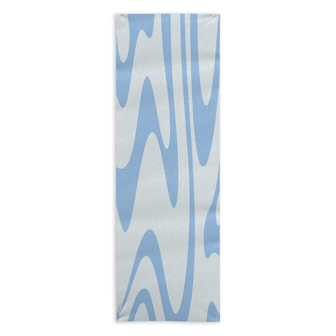 Kierkegaard Design Studio Soft Liquid Swirl Powder Blue Yoga Towel