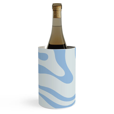 Kierkegaard Design Studio Soft Liquid Swirl Powder Blue Wine Chiller
