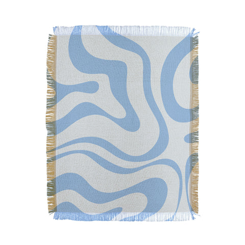 Kierkegaard Design Studio Soft Liquid Swirl Powder Blue Throw Blanket