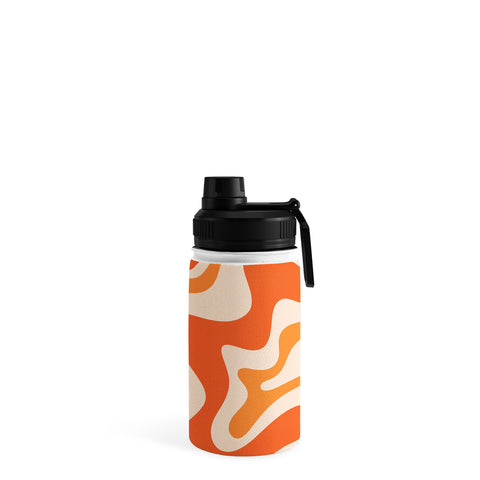 Kierkegaard Design Studio Tangerine Liquid Swirl Retro Water Bottle