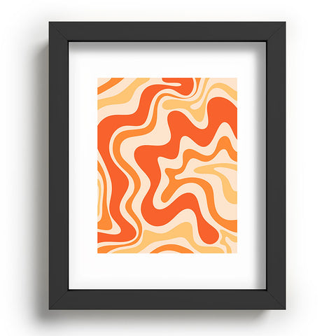 Kierkegaard Design Studio Tangerine Liquid Swirl Retro Recessed Framing Rectangle