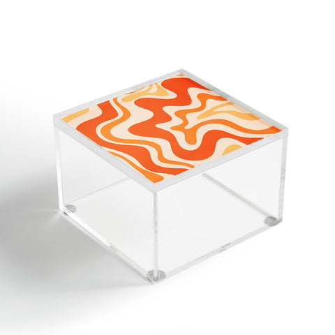 Kierkegaard Design Studio Tangerine Liquid Swirl Retro Acrylic Box