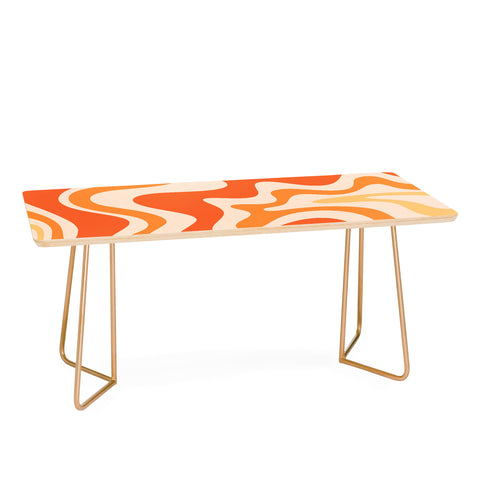 Kierkegaard Design Studio Tangerine Liquid Swirl Retro Coffee Table
