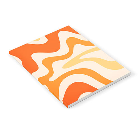 Kierkegaard Design Studio Tangerine Liquid Swirl Retro Notebook