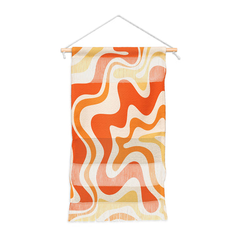 Kierkegaard Design Studio Tangerine Liquid Swirl Retro Wall Hanging Portrait