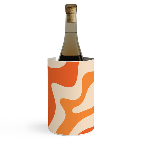 Kierkegaard Design Studio Tangerine Liquid Swirl Retro Wine Chiller