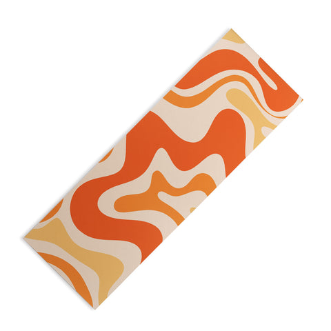 Kierkegaard Design Studio Tangerine Liquid Swirl Retro Yoga Mat