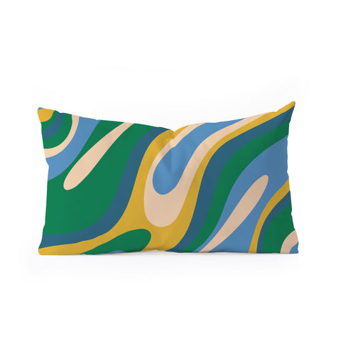 Kierkegaard Design Studio Wavy Loops Abstract Pattern 3 Oblong Throw Pillow