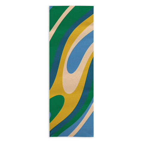 Kierkegaard Design Studio Wavy Loops Abstract Pattern 3 Yoga Towel