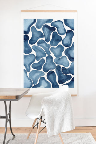 Kris Kivu Blobs watercolor pattern Art Print And Hanger