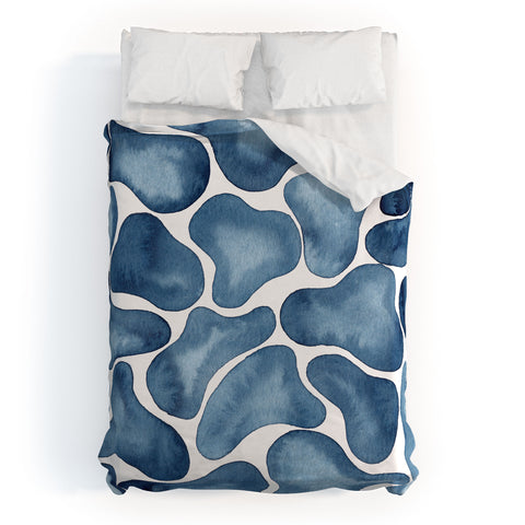 Kris Kivu Blobs watercolor pattern Duvet Cover