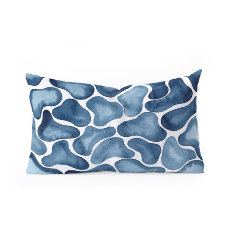 Kris Kivu Blobs watercolor pattern Oblong Throw Pillow