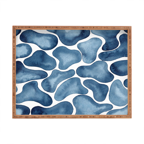 Kris Kivu Blobs watercolor pattern Rectangular Tray