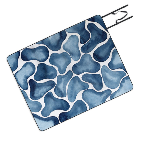 Kris Kivu Blobs watercolor pattern Picnic Blanket