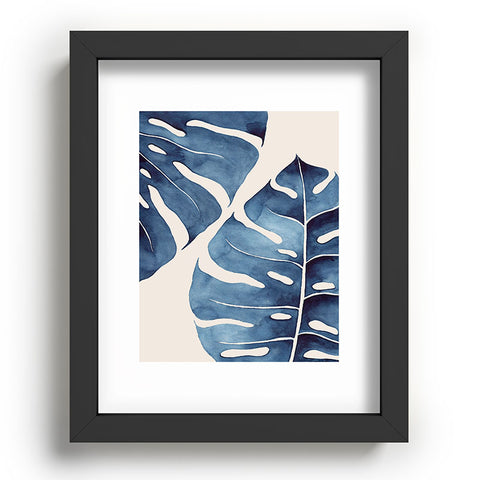 Kris Kivu Blue Botanicals No 2 Recessed Framing Rectangle