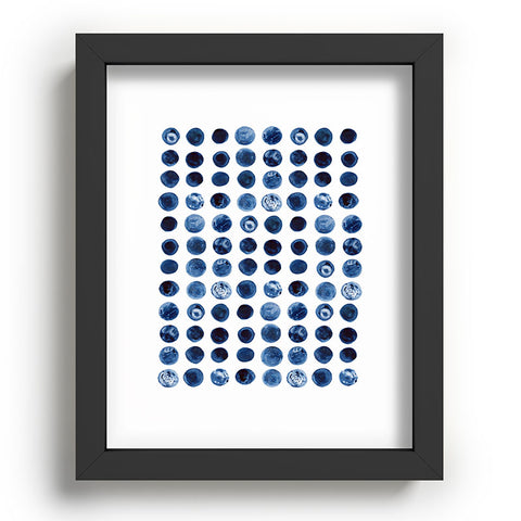 Kris Kivu Blueberries Watercolour Patte Recessed Framing Rectangle
