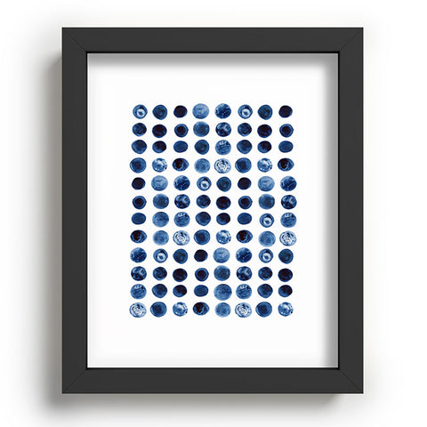 Kris Kivu Blueberries Watercolour Patte Recessed Framing Rectangle