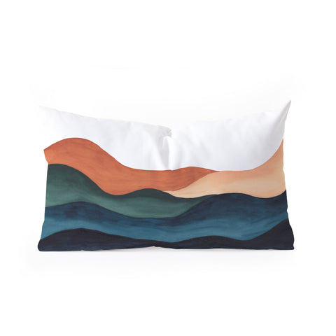 Kris Kivu Colors of the Earth Oblong Throw Pillow
