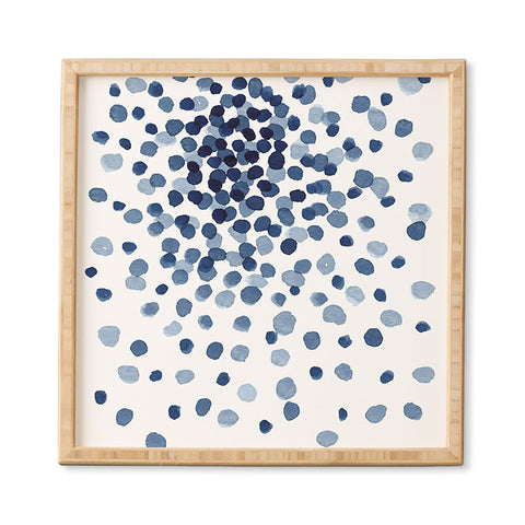 Kris Kivu Explosion of Blue Confetti Framed Wall Art