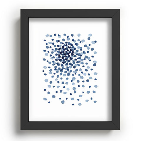 Kris Kivu Explosion of Blue Confetti Recessed Framing Rectangle