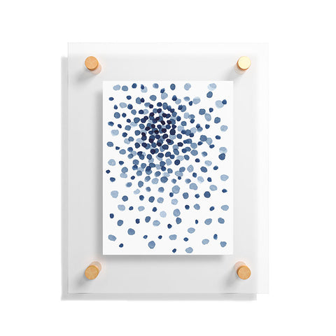 Kris Kivu Explosion of Blue Confetti Floating Acrylic Print
