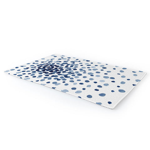 Kris Kivu Explosion of Blue Confetti Area Rug