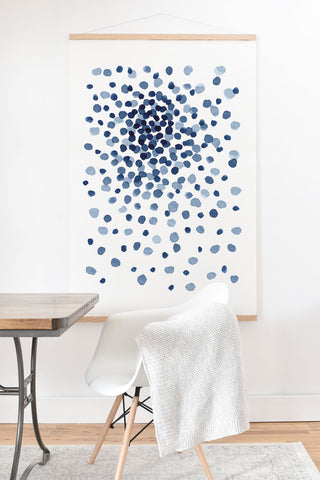 Kris Kivu Explosion of Blue Confetti Art Print And Hanger