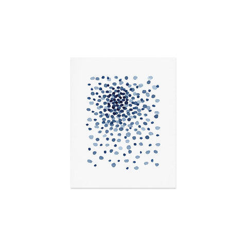 Kris Kivu Explosion of Blue Confetti Art Print