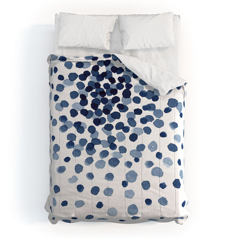 Kris Kivu Explosion of Blue Confetti Comforter