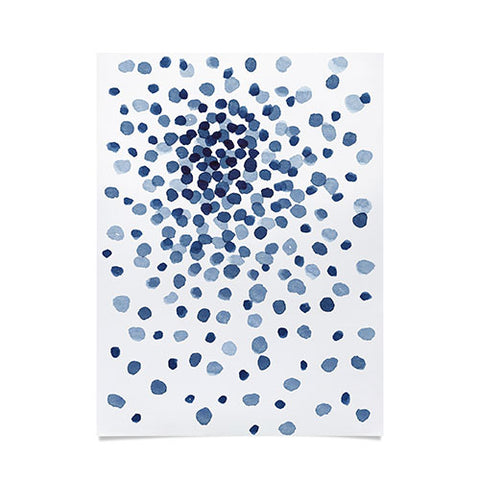 Kris Kivu Explosion of Blue Confetti Poster