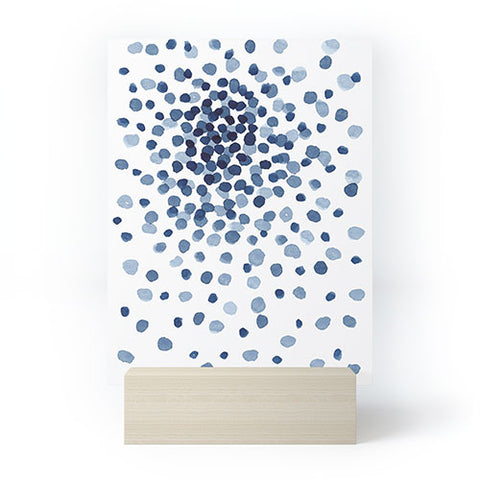 Kris Kivu Explosion of Blue Confetti Mini Art Print