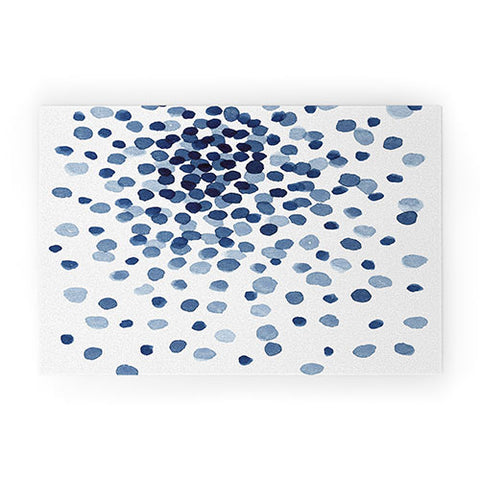 Kris Kivu Explosion of Blue Confetti Welcome Mat