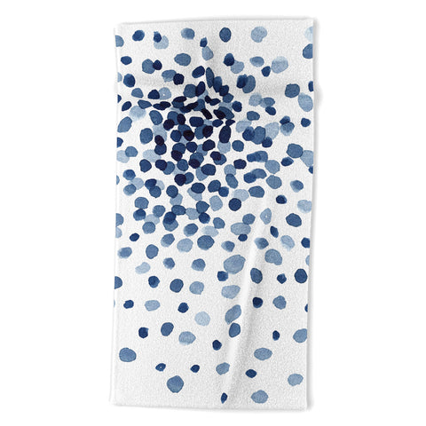 Kris Kivu Explosion of Blue Confetti Beach Towel