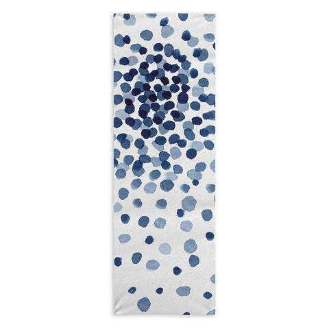 Kris Kivu Explosion of Blue Confetti Yoga Towel