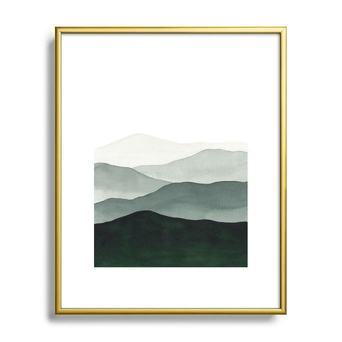 Kris Kivu Green Mountains Metal Framed Art Print